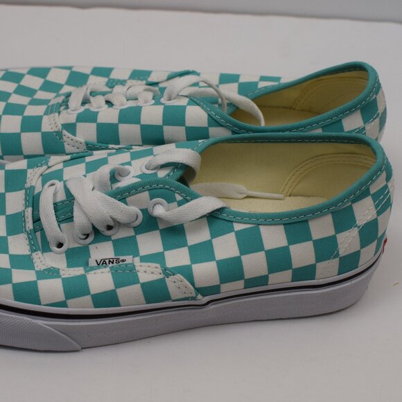 VANS Authentic Aqua Checkerboard Unisex Casual Classic Shoe Hipster Grunge - Picture 5 of 8